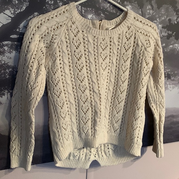 Gorgeous heart knit sweater cream & gold girls 10-12 - Picture 1 of 13